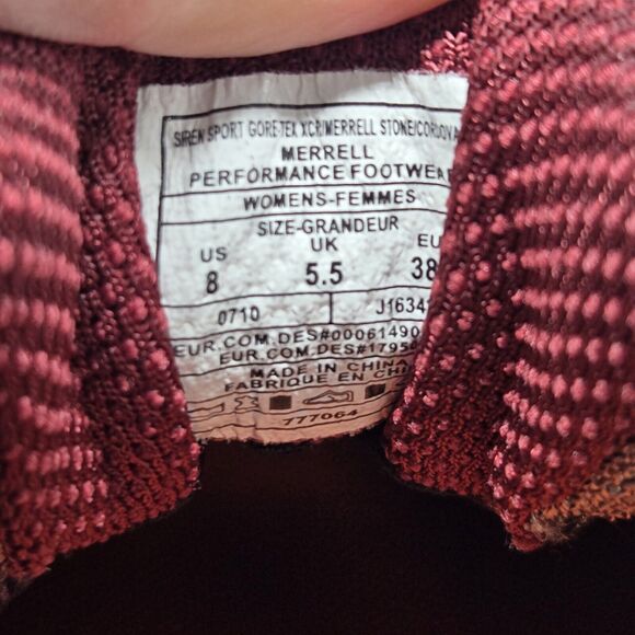 Merrell Womens Size 8 Siren Sport Gore-Tex Hiking Shoes Brown J16342 Low Top - Picture 11 of 11